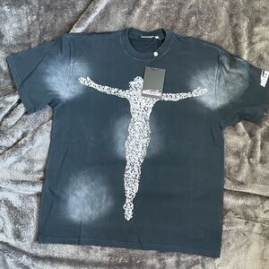 Black Graphic Tee with Unique Design